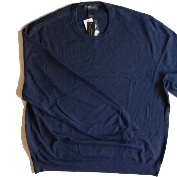 NWT Bloomingdale's 100% Merino Wool Crewneck Sweater XXL Steel - Picture 3 of 4